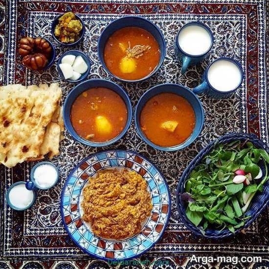 دیزاین متفاوت سفره غذای ایرانی