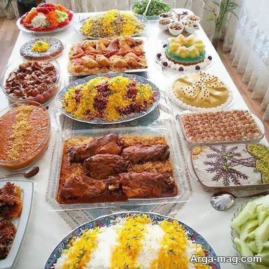 دیزاین فوق العاده سفره غذای ایرانی