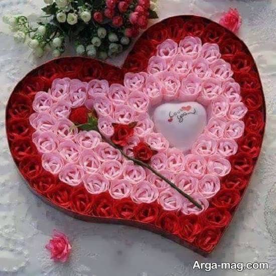 تصویر زیبای قلب و گل
