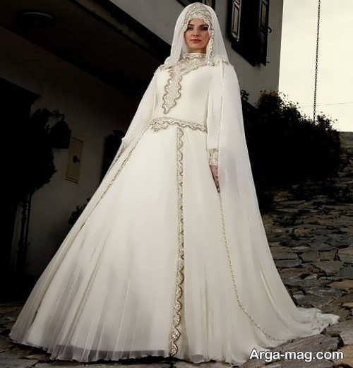 مدل جدید لباس عروس محجبه
