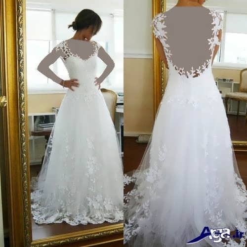 لباس عروس پشت باز شیک و زیبا 