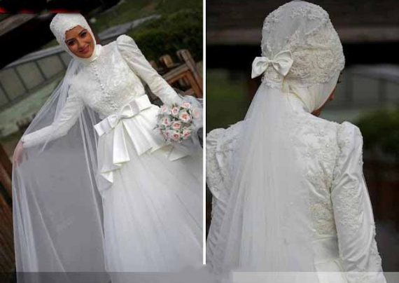 مدل های لباس عروس با حجاب زیبا و جدید