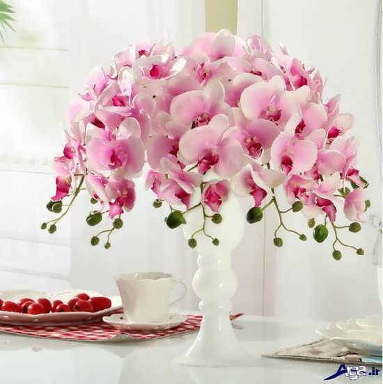 مدل گلدان بزرگ با گل مصنوعی