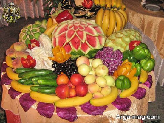 تزیین زیبای میوه روی میز