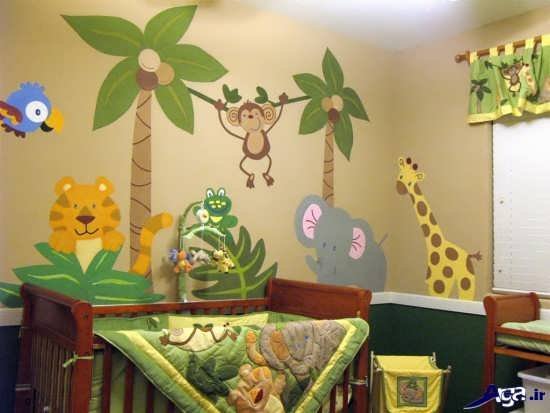 تزیین دیوار اتاق برای نوزاد پسر