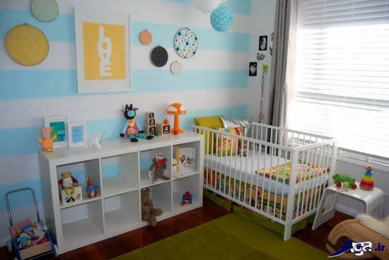 تزیین اتاق نوزاد پسر ساده و زیبا
