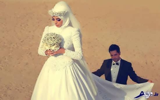 عکس زیبای عروس و داماد در آتلیه