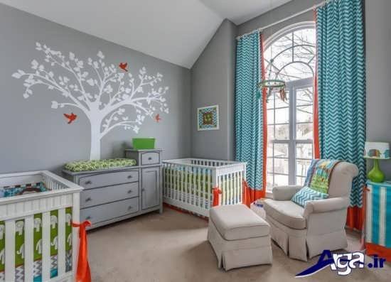 دکوراسیون اتاق نوزاد با طراحی زیبا و شیک 