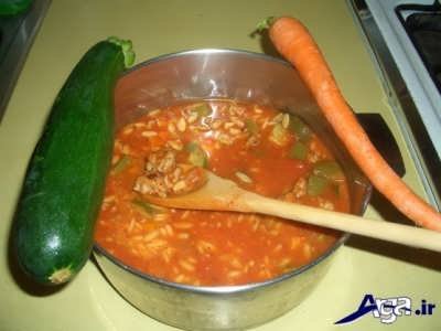 سوپ ایتالیایی خوشمزه و لذیذ 