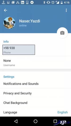 مرلحل تغییر دادن شماره در برنامه تلگرام 