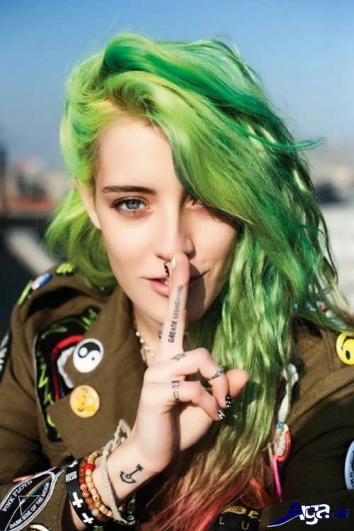 Green hair color (28) آرگا