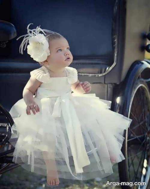مدل پیراهن عروس نوزادی زیبا