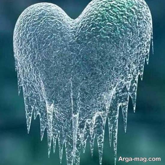عکس زیبای قلب یخی 