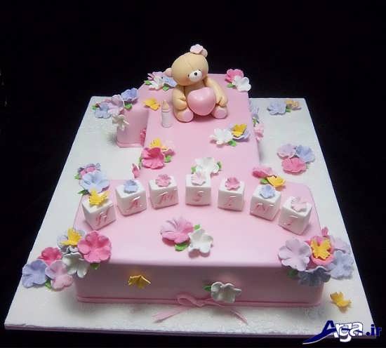 مدل کیک تولد دخترانه یک سالگی