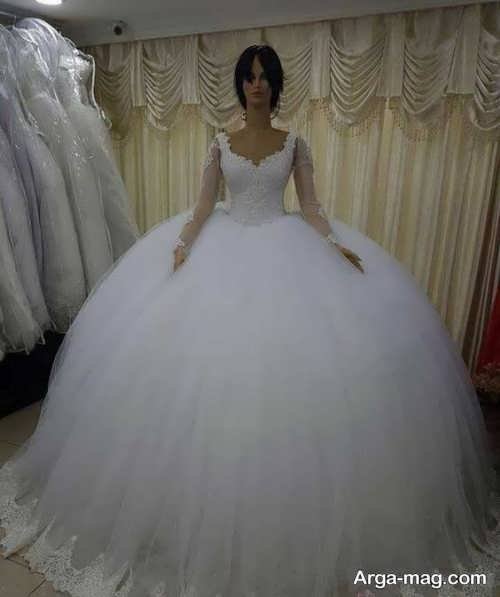 لباس عروس پفی با طرح بی نظیر