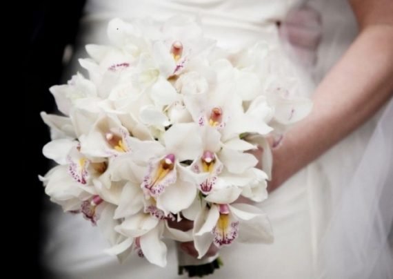 تزیین مدل دسته گل عروس با گل ارکیده