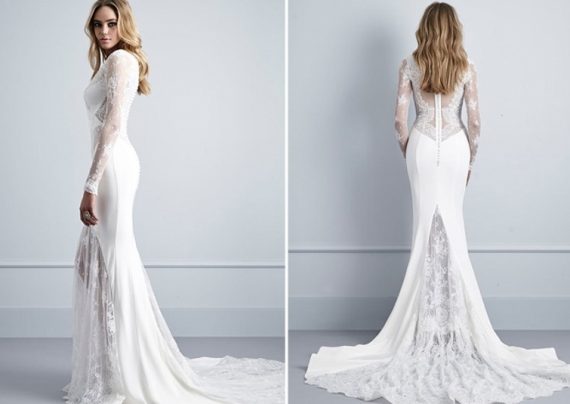 مدل لباس عروس آستین بلند شیک و زیبا