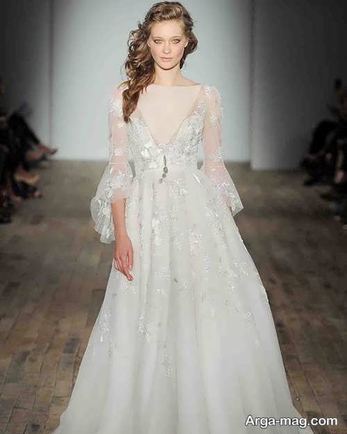 شیک ترین مدل لباس عروس آستین بلند