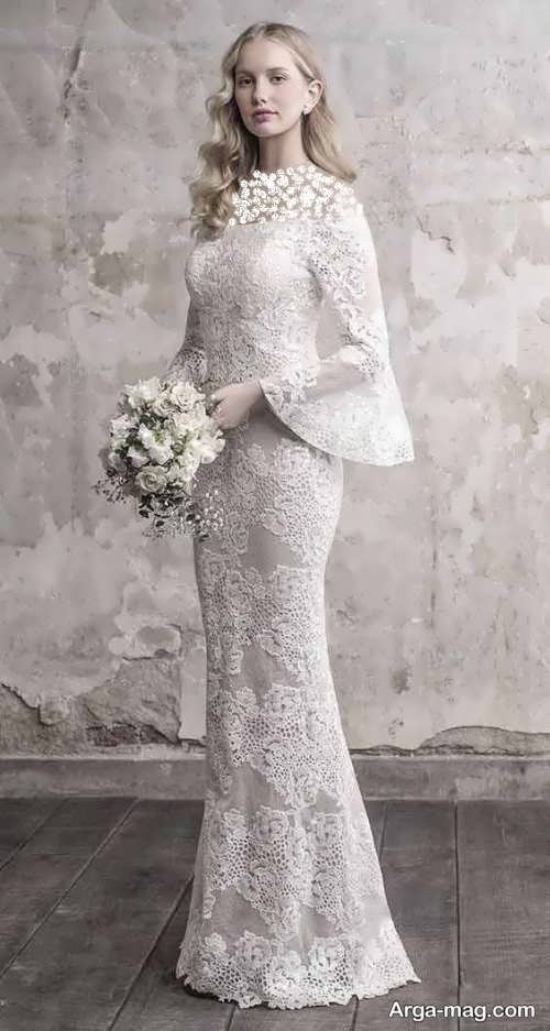 مدل لباس عروس آستین کلوش قشنگ