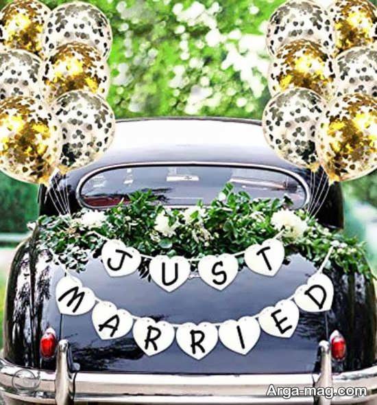 تزیین زیبای اتومبیل عروس ساده