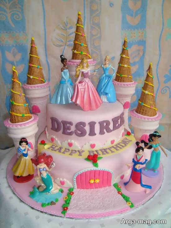 کیک تولد پرنسس های دیزنی با طرح جدید