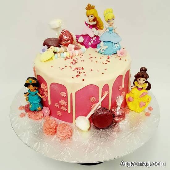 کیک تولد پرنسس های دیزنی با طرح بی نظیر