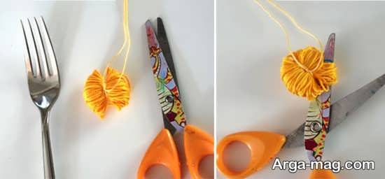 مراحل مختلف ساختن عروسک با کاموا