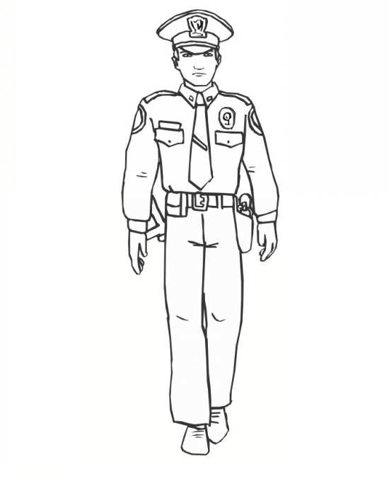 نقاشی کودکانه پلیس