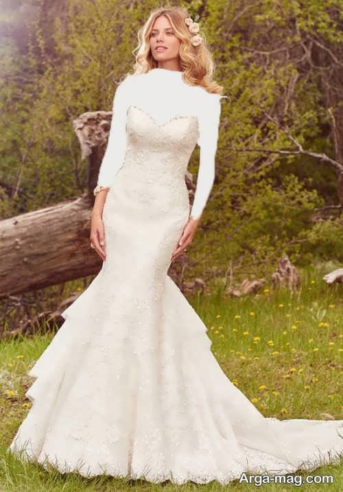 مدل لباس عروس کار شده 