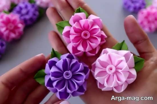 ایده زیبای گل سازی با کاغذ رنگی