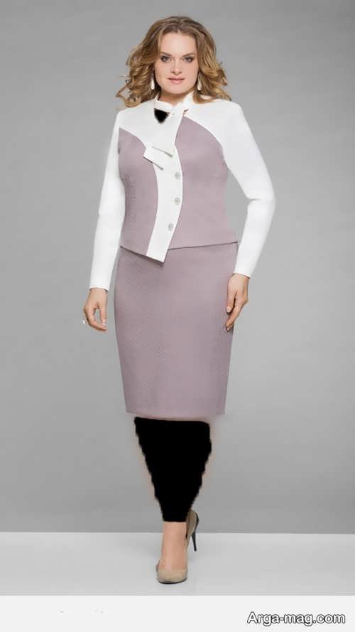 مدل کت دامن مجلسی برای خانمهای چاق