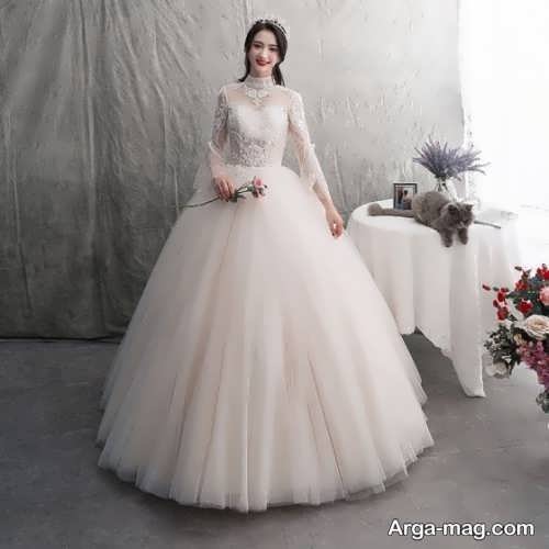 لباس عروس لاغر با طرح و دوخت خاص