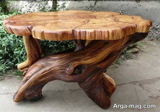 تهیه میز با تنه درخت