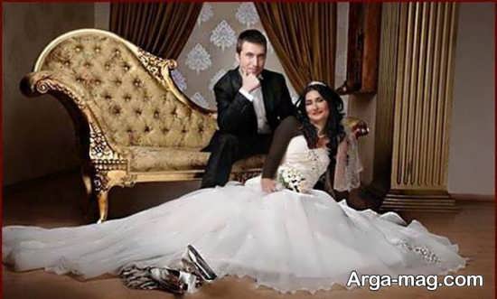 مدل عکس عروس و داماد ایرانی در آتلیه