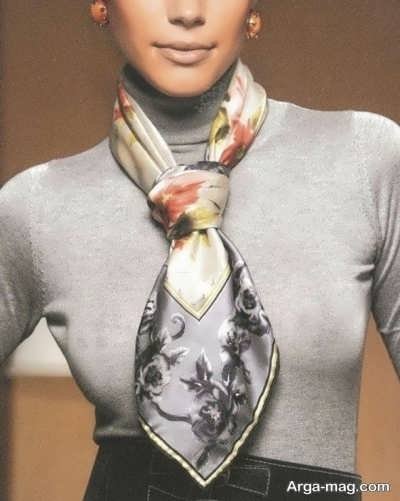 روش بستن دستمال گردن زنانه (آموزش تصویری ۷ روش متفاوت)