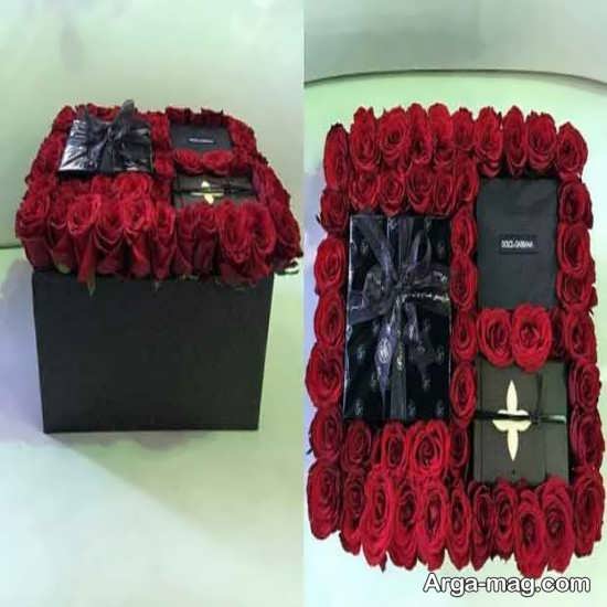 تزئین جعبه کادویی با رز
