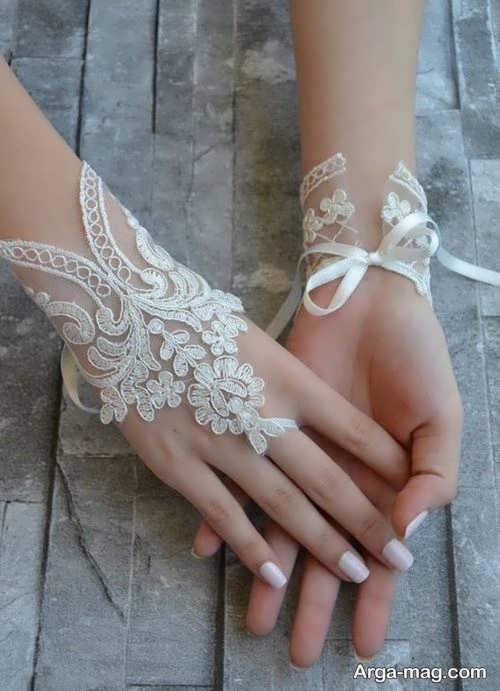 مدل دستکش عروس شیک