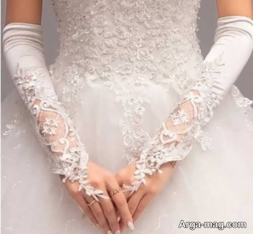 مدل گیپور دست کش عروس