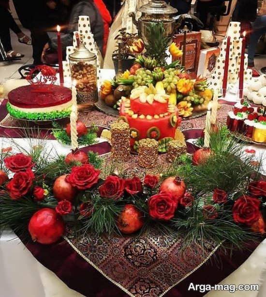 تزئینی زیبا برای میز شب یلدا