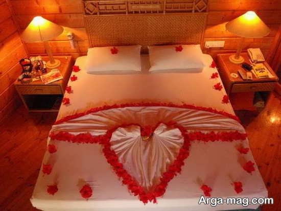 تزیین رمانتیک تخت خواب