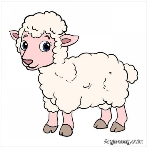 نقاشی گوسفند جذاب