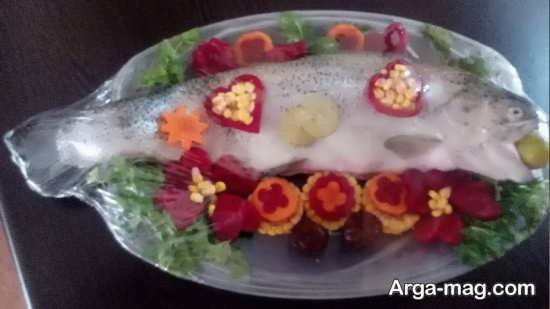 ایده تزیین ماهی برای یخچال عروس