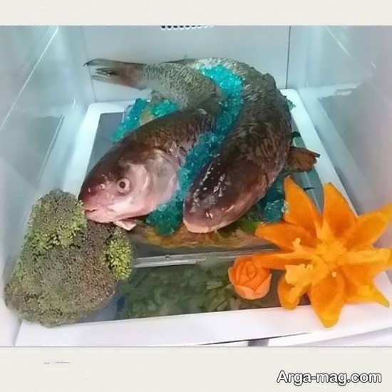 خلاقیت تزیین ماهی برای یخچال عروس