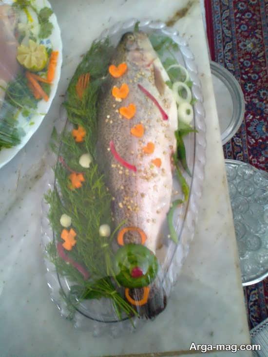 تزیین ماهی برای یخچال عروس