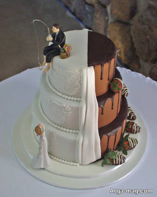 تزیین کیک عروس با خمیر فوندانت 