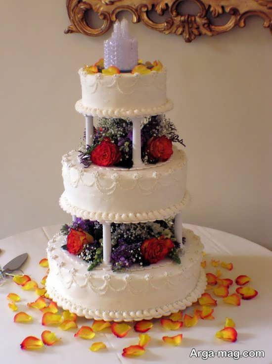تزیین کیک چند طبقه برای عروسی 