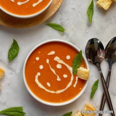 آموزش تهیه سوپ گوجه فرنگی