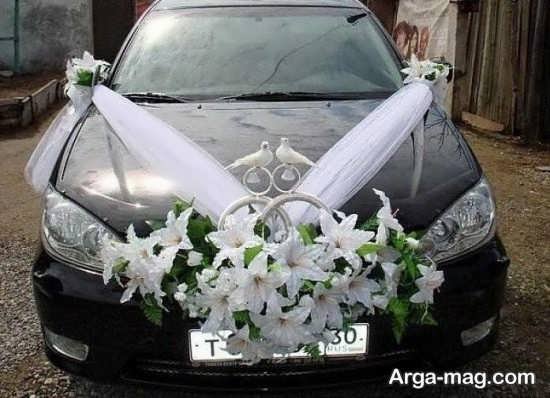 تزیین دوست داشتنی ماشین عروس با تور 