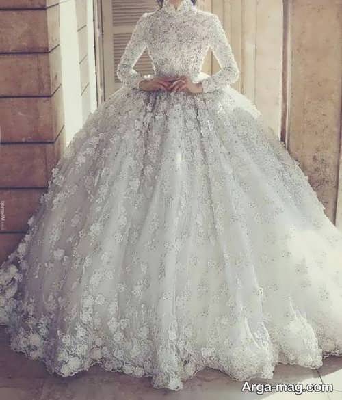 مدل پیراهن عروس ایرانی پفی