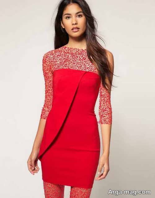 مدل لباس مجلسی شیک و قرمز 